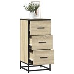 vidaXL Buffet chêne sonoma 35 5x35x76 cm bois d'ingénierie et métal