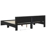 vidaXL Cadre de lit Chêne noir 180 x 200 cm Bois d'ingénierie