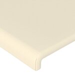 vidaXL Tête de lit à LED Crème 90x5x118/128 cm Similicuir