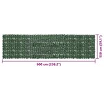 vidaXL Écran de balcon avec feuilles vert foncé 600x150 cm