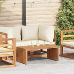 vidaXL Table d'appoint de jardin 90 x 49 7 x 36 cm en teck massif