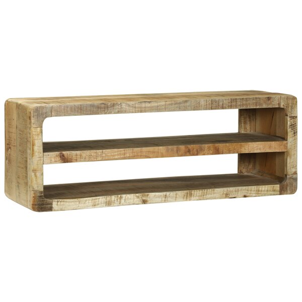 vidaXL Meuble TV 100x32x36 cm Bois Massif Mangue
