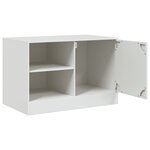 vidaXL Meubles TV 2 Pièces blanc 67x39x44 cm acier