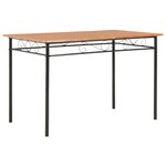 vidaXL Ensemble de salle à manger 7 Pièces MDF et acier Marron
