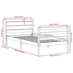 vidaXL Cadre de lit avec tête de lit sans matelas 100x200 cm