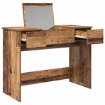 vidaXL Table de Toilette avec tiroir Bois ancien 100 x 45 x 76 cm
