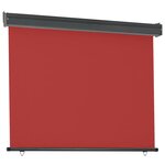 vidaXL Auvent latéral de balcon 125x250 cm Rouge