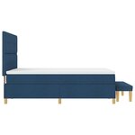 vidaXL Lit à ressorts avec tête de lit Bleu 200 x 160 cm tissu