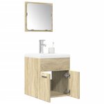 vidaXL Ensemble de meubles de salle de bain 3 Pièces chêne sonoma