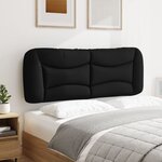 vidaXL Coussin de tête de lit Hvar noir 140 cm tissu