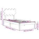 vidaXL Cadre de lit sans matelas blanc bois de pin massif