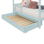 Tiroir de lit 120 x 190 avec sommier BUDDY - bleu clair