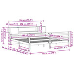 vidaXL Lit bibliothèque sans matelas blanc 180x200 cm bois pin massif