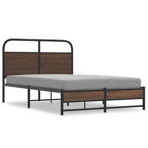 vidaXL Cadre de lit sans matelas 120x190 cm chêne marron