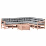 vidaXL Salon de jardin 7 Pièces avec coussins bois massif douglas