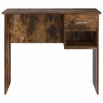 vidaXL Bureau Chêne fumé 90 x 49.5 x 75 cm Bois d'ingénierie