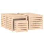 vidaXL Ensemble de boîtes de jardin 4 Pièces bois de pin massif