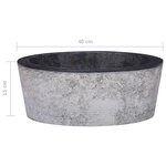 vidaXL Lavabo Noir Ø40x15 cm Marbre