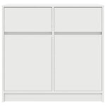 vidaXL Buffet avec tiroir blanc 80x34x76 cm bois d'ingénierie