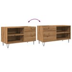 vidaXL Armoire à disques chêne artisanal 84 5x38x48 cm bois ingénierie