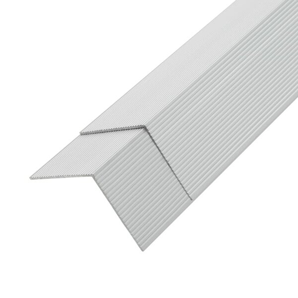 vidaXL Cornière de terrasse 5 Pièces Aluminium 170 cm Argenté