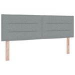 vidaXL Tête de lit LED avec bandes LED Gris clair 160 cm tissu