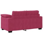 vidaXL Ensemble de canapés 3 Pièces avec coussins Rouge bordeaux Velours
