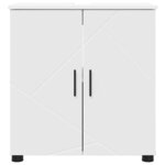 vidaXL Cabinet de salle de bain avec étagère Blanc 61 x 35 x 64 cm