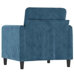 vidaXL Fauteuil Bleu 60 cm Velours