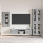 vidaXL Ensemble meuble TV FLORIN Gris Sonoma Bois d'ingénierie