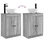 vidaXL Meuble de salle de bain avec évier Sonoma gris 54 x 35 x 83 cm