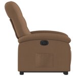 vidaXL Fauteuil inclinable électrique marron tissu