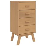 vidaXL Table de chevet OLDEN marron bois de pin solide