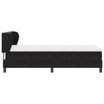 Lit Box Spring vidaXL avec Matelas Noir 100x200 cm Velours