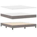 vidaXL Lit Box Spring avec matelas taupe  180 x 200 cm  fait en tissu.
