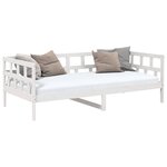 vidaXL Lit de jour sans matelas blanc bois de pin massif 80x200 cm