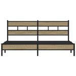 vidaXL Cadre de lit en métal sans matelas chêne sonoma 200x200 cm