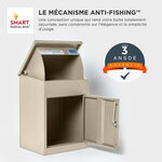 Boîte à colis moyenne 1 porte Beige à accès frontal Acier galvanisé SMART PARCEL BOX™