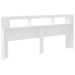 vidaXL Tête de lit à LED blanc 220x18 5x103 5 cm bois d'ingénierie