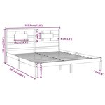 vidaXL Cadre de lit sans matelas blanc 180x200 cm bois massif