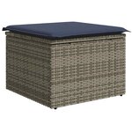 vidaXL Salon de jardin avec coussins 8 Pièces gris résine tressée acacia