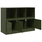 vidaXL Buffet vert olive 99x39x73 cm acier