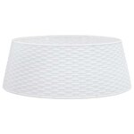 vidaXL Jupe de sapin de Noël blanc Ø65x23 cm plastique
