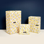 Trio feuilles cadeaux réutilisables Jaune Nice