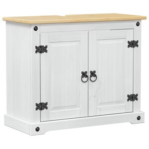 vidaXL Armoire d'évier Blanc 73 x 33 x 60 cm Pin massif