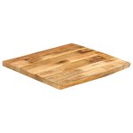 vidaXL Dessus de table 80x80x2 5 cm bord vif bois massif manguier brut