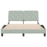 vidaXL Cadre de lit sans matelas gris clair 140x190 cm velours