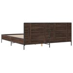 vidaXL Cadre de lit sans matelas chêne marron 200x200 cm