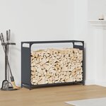 vidaXL Portant de bois chauffage anthracite 90x28x65 cm