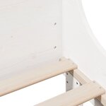 vidaXL Cadre de lit sans matelas blanc 135x190 cm bois de pin massif